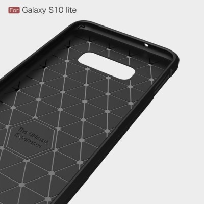 Samsung Galaxy S10e (G970) „Carbon“ kieto silikono TPU juodas dėklas - nugarėlė / Priedai.lt