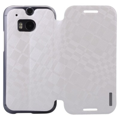 „Baseus“ Brocade HTC One M8 baltas atverčiamas dėklas / Priedai.lt