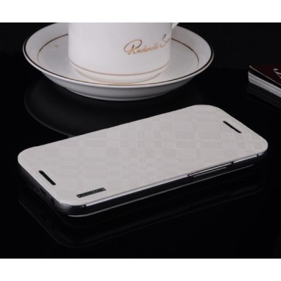 „Baseus“ Brocade HTC One M8 baltas atverčiamas dėklas / Priedai.lt