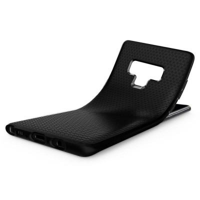 „Spigen“ Liquid Air Samsung Galaxy Note 9 (N960F) juodas kieto silikono dėklas / Priedai.lt