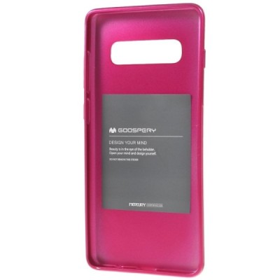 Samsung Galaxy S10+ (G975) Mercury tamsiai rožinis kieto silikono tpu dėklas - nugarėlė / Priedai.lt