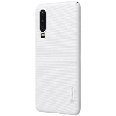 Nillkin Frosted Shield Huawei P30 baltas plastikinis dėklas / Priedai.lt