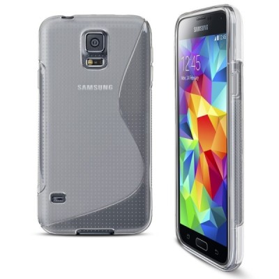 Samsung Galaxy S5 G900 (S5 Neo G903) dėklas (kieto silikono - TPU, skaidrus) / Priedai.lt