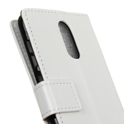 Nokia 3.1 Plus (2018) atverčiamas baltas odinis dėklas, knygutė - piniginė / Priedai.lt