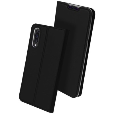„Dux Ducis“ Skin serijos Samsung Galaxy A50 A505F (A50s A507F, A30s A307F) juodas odinis atverčiamas dėklas / Priedai.lt