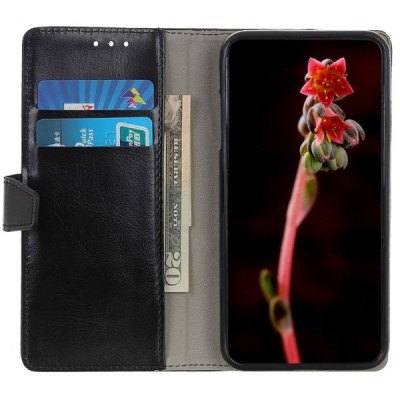 Samsung Galaxy A50 A505F (A50s A507F, A30s A307F) atverčiamas juodas odinis dėklas - piniginė / Priedai.lt