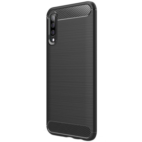 „Carbon“ Kõva silikoon (TPU) kaaned - must (Galaxy A50 / A50s / A30s)