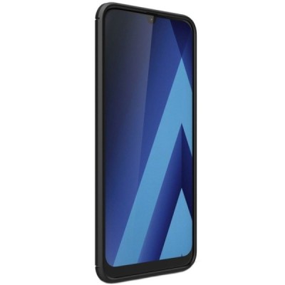 Samsung Galaxy A50 A505F (A50s A507F, A30s A307F) „Carbon“ kieto silikono TPU juodas dėklas - nugarėlė / Priedai.lt