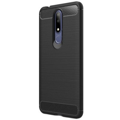 Nokia 3.1 Plus (2018)„Carbon“ kieto silikono TPU juodas dėklas - nugarėlė / Priedai.lt