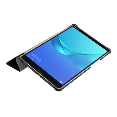 Huawei MediaPad M5 8.4 atverčiamas juodas odinis dėklas - knygutė / Priedai.lt