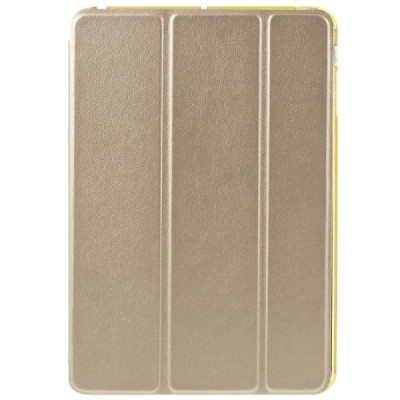 Apple iPad Mini 1 / 2 / 3 atverčiamas auksinis odinis dėklas - stovas / Priedai.lt