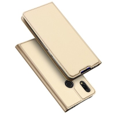 „Dux Ducis“ Skin serijos Xiaomi Redmi 7 auksinis odinis atverčiamas dėklas / Priedai.lt