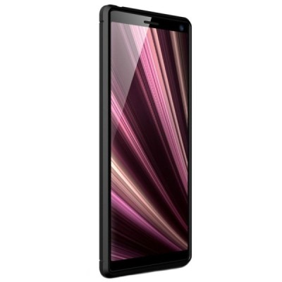 Sony Xperia 10 Plus (XA3 Ultra) „Carbon“ kieto silikono TPU juodas dėklas - nugarėlė / Priedai.lt