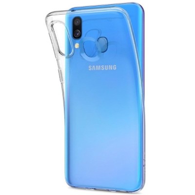 Samsung Galaxy A40 (A405F) kieto silikono TPU skaidrus dėklas - nugarėlė / Priedai.lt