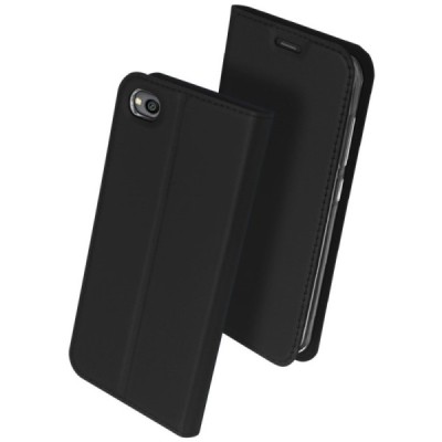 „Dux Ducis“ Skin serijos Xiaomi Redmi Go juodas odinis atverčiamas dėklas / Priedai.lt