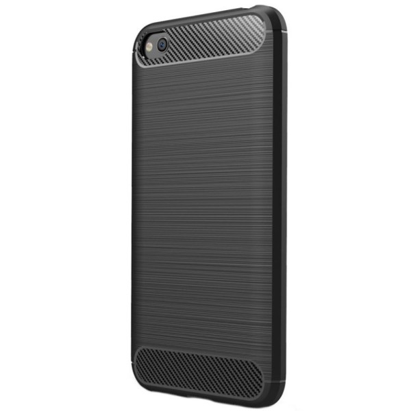 „Carbon“ Kõva silikoon (TPU) kaaned - must (Redmi Go)