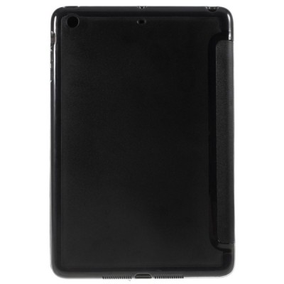 Apple iPad Mini 1 / 2 / 3 atverčiamas juodas odinis dėklas - stovas / Priedai.lt