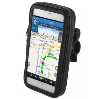 „Handlebar“ universalus juodas telefono dėklas dviračiui (XL) / Priedai.LT