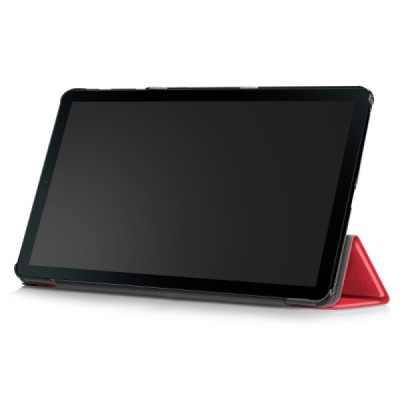 Samsung Galaxy Tab A 10.1 2019 (T515, T510) atverčiamas raudonas odinis dėklas - knygutė / Priedai.lt