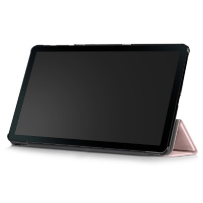 Samsung Galaxy Tab A 10.1 2019 (T515, T510) atverčiamas rožinis odinis dėklas - knygutė / Priedai.lt