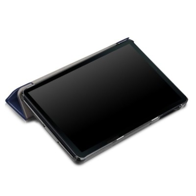 Samsung Galaxy Tab A 10.1 2019 (T515, T510) atverčiamas mėlynas odinis dėklas - knygutė / Priedai.lt