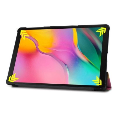 Samsung Galaxy Tab A 10.1 2019 (T515, T510) atverčiamas spalvotas „Cubes“ dėklas - knygutė / Priedai.lt