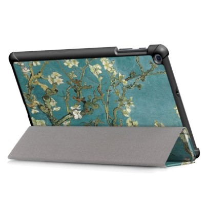 Samsung Galaxy Tab A 10.1 2019 (T515, T510) atverčiamas spalvotas „Sakura“ odinis dėklas - knygutė / Priedai.lt