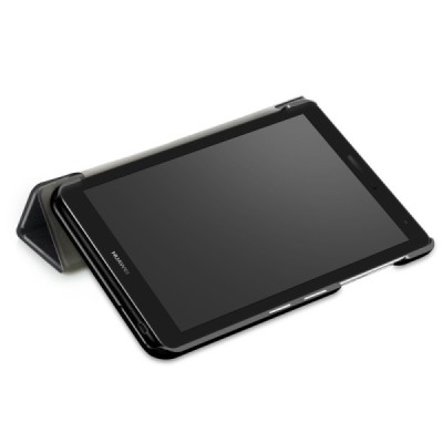 Huawei MediaPad T3 7.0'' 4G / 3G (BG2-U01) atverčiamas juodas odinis dėklas - knygutė / Priedai.lt