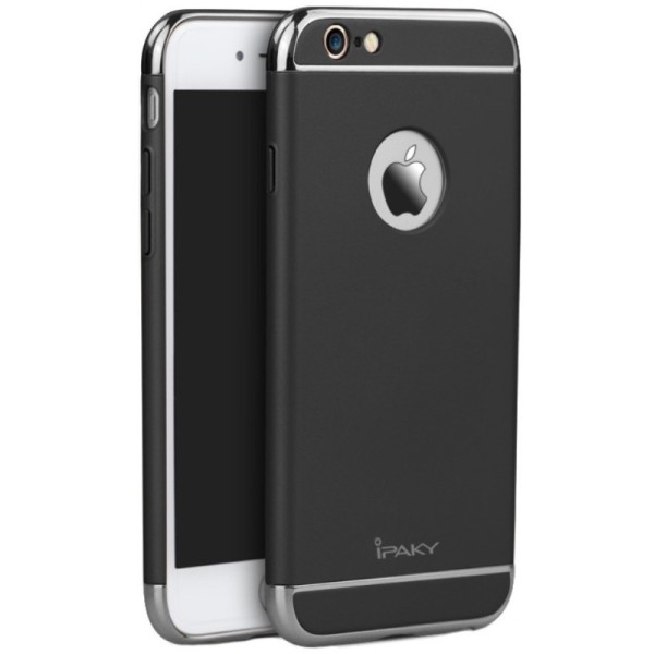 „IPAKY“ Luxury kieto plastiko kaaned - must / hõbedane (iPhone 6 / 6s)