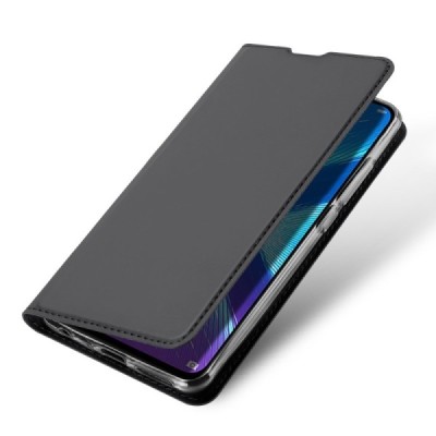 „Dux Ducis“ Skin serijos Huawei Honor 8X juodas odinis atverčiamas dėklas / Priedai.lt