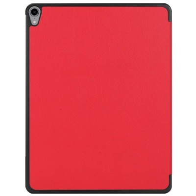 Apple iPad Pro 12.9" 2018 atverčiamas raudonas odinis dėklas - knygutė / Priedai.lt