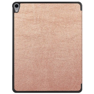 Apple iPad Pro 12.9" 2018 atverčiamas auksinis odinis dėklas - knygutė / Priedai.lt