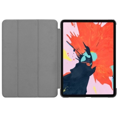 Apple iPad Pro 12.9" 2018 atverčiamas auksinis odinis dėklas - knygutė / Priedai.lt