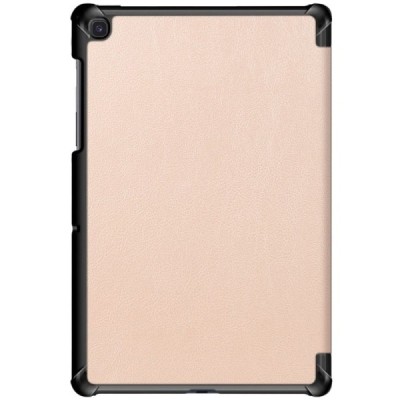 Samsung Galaxy Tab S5e (T720, T725) atverčiamas auksinis odinis dėklas - knygutė (sulankstomas) / Priedai.lt