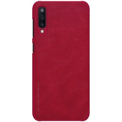 Prabangus „Nillkin“ Qin serijos raudonas odinis atverčiamas Samsung Galaxy A50 A505F (A50s A507F, A30s A307F) dėklas / Priedai.l