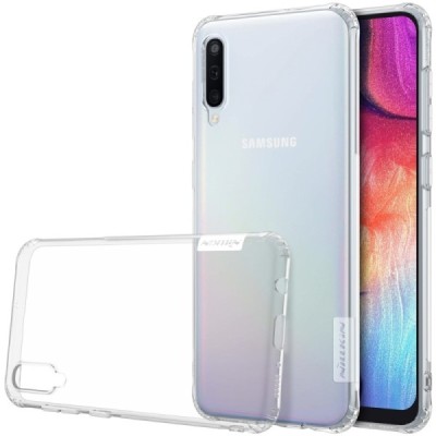 Samsung Galaxy A50 A505F (A50s A507F, A30s A307F) Nillkin Nature plonas skaidrus (permatomas) silikoninis TPU bespalvis dėklas /