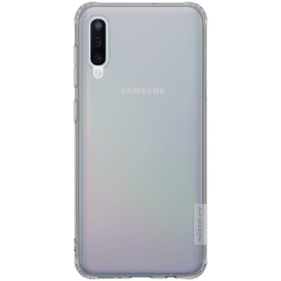 Samsung Galaxy A50 A505F (A50s A507F, A30s A307F) Nillkin Nature plonas pilkas (permatomas) silikoninis TPU bespalvis dėklas / P
