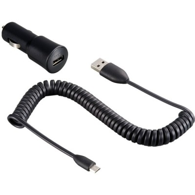 HTC automobilinis įkroviklis juodas su micro usb laidu (CC C200) / Priedai.LT