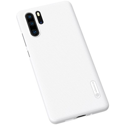 Nillkin Frosted Shield Huawei P30 Pro baltas plastikinis dėklas / Priedai.lt