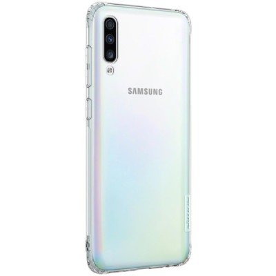 Samsung Galaxy A70 (A705F) Nillkin Nature plonas skaidrus (permatomas) silikoninis TPU bespalvis dėklas / Priedai.lt