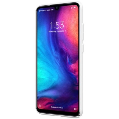 Xiaomi Redmi Note 7 (Redmi Note 7 Pro) Nillkin Frosted Shield baltas plastikinis dėklas / Priedai.lt