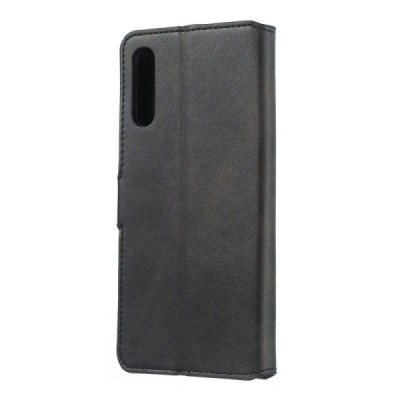 Samsung Galaxy A70 (A705F) klapitav must nahkkott - rahakott / Priedai.lt