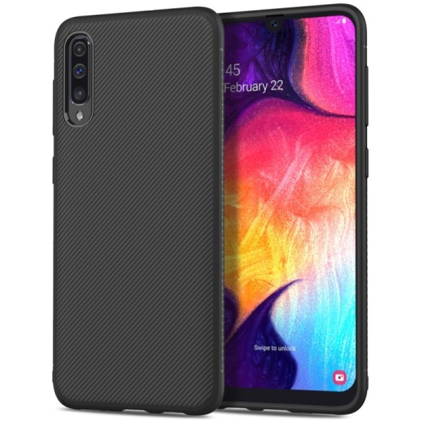 „Pattern“ Kõva silikoon (TPU) kaaned - must (Galaxy A50 / A50s / A30s)