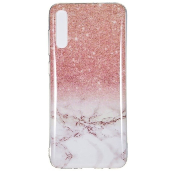 „Marble“ Kõva silikoon (TPU) kaaned - pruun (Galaxy A7 2018)