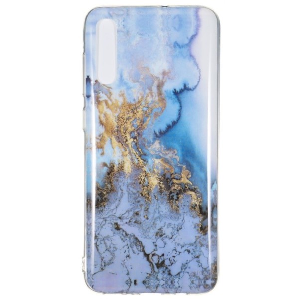 „Marble“ Kõva silikoon (TPU) kaaned - sinine (Galaxy A7 2018)