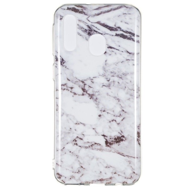 „Marble“ Kõva silikoon (TPU) kaaned - valge (Galaxy A40)