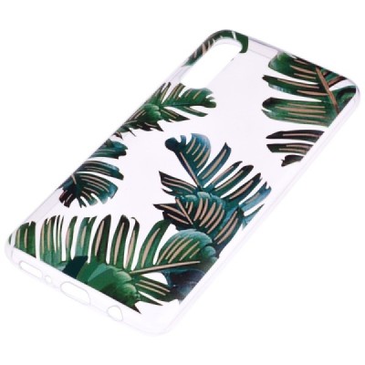 Samsung Galaxy A70 (A705F) „Leaves“ kieto silikono TPU skaidrus dėklas - nugarėlė / Priedai.lt