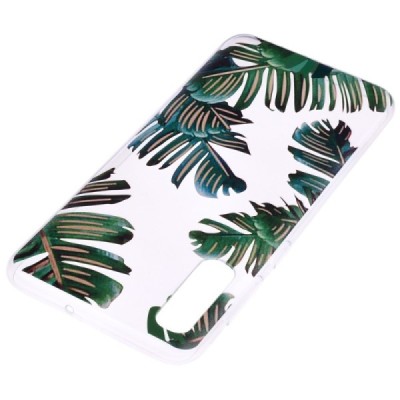 Samsung Galaxy A70 (A705F) „Leaves“ kieto silikono TPU skaidrus dėklas - nugarėlė / Priedai.lt