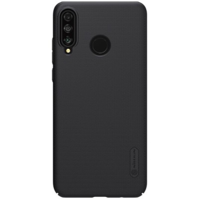 Nillkin Frosted Shield Huawei P30 Lite juodas plastikinis dėklas / Priedai.lt