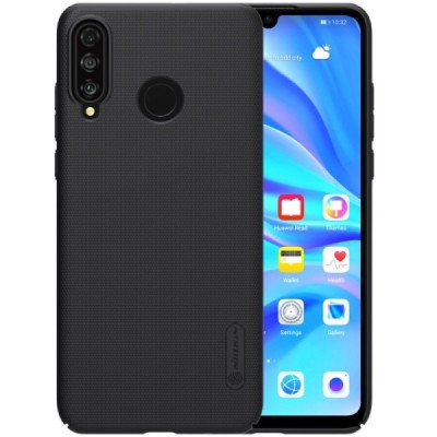 Nillkin Frosted Shield Huawei P30 Lite juodas plastikinis dėklas / Priedai.lt